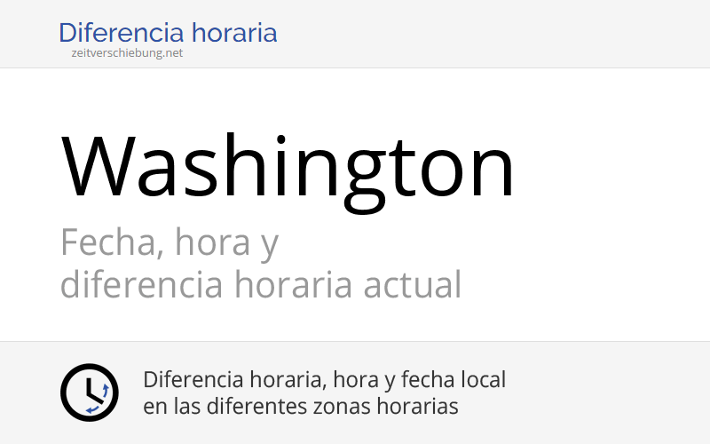 Hora actual en Washington, Estados Unidos (USA) (Washington County