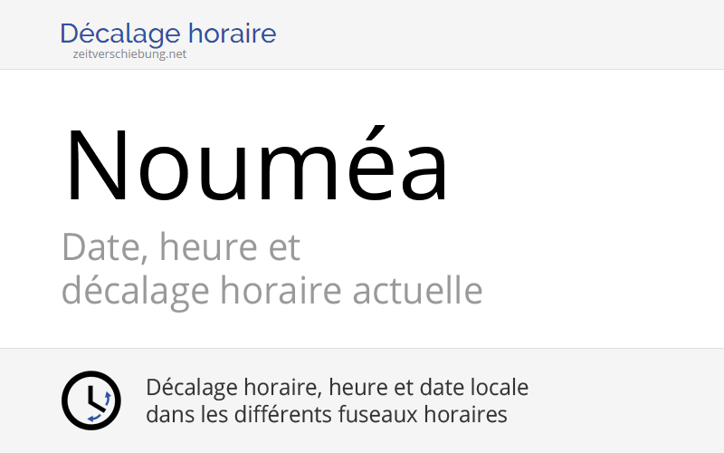 Quel Heure Est Il A Noumea