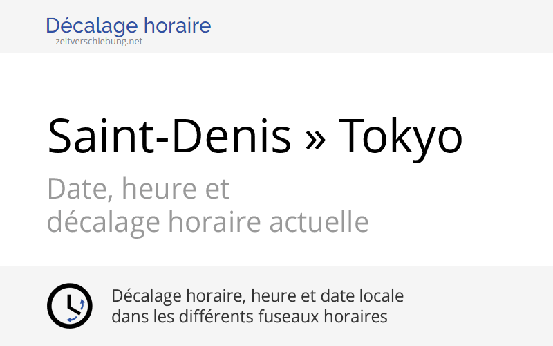 Décalage Horaire Saint Denis De La Réunion