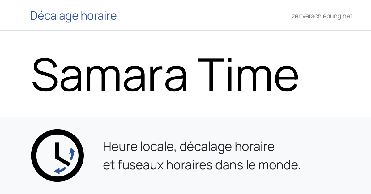 SAMT - Samara Time: Heure actuelle