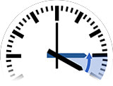 Changement de temps à Temps standard de 04h00 à 03h00